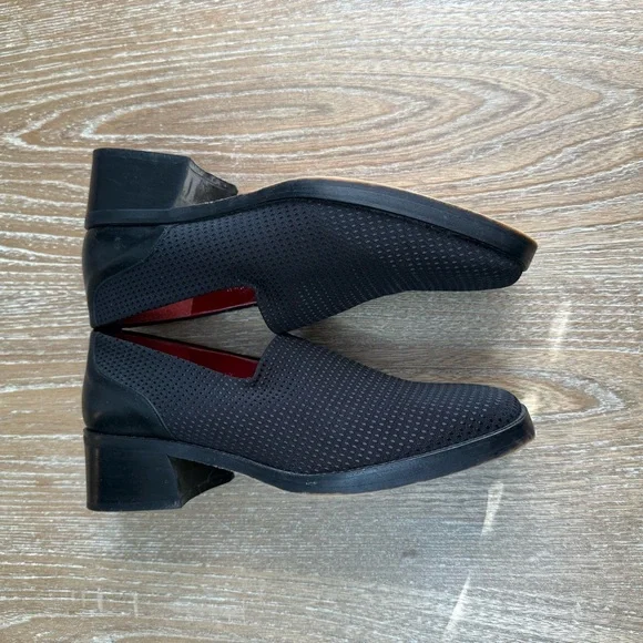 Donald J. Pliner Alice Black Dot Square Toe Chunky Block Heel Loafer Women's 8.5 - Picture 4 of 10